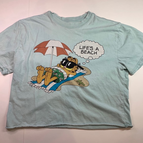 adorable garfield graphic cartoon crop top - Picture 1 of 3